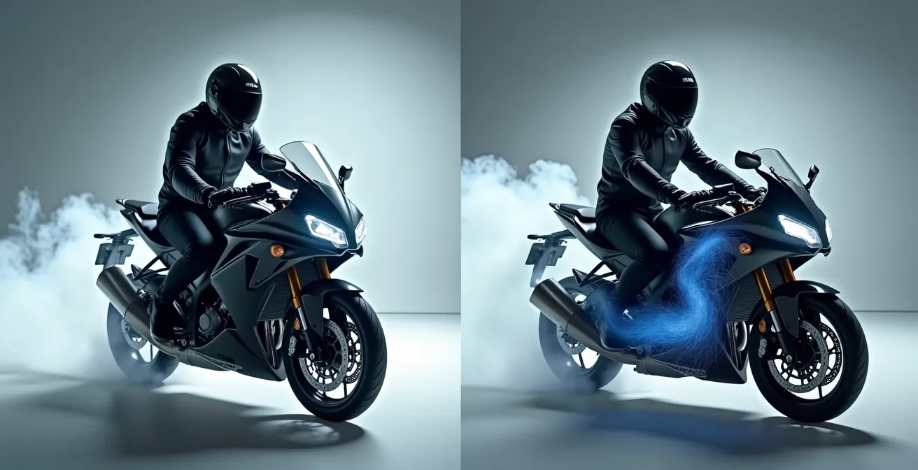 Visualisation des flux d'air et turbulences générées par une bulle haute comparée à une bulle d'origine